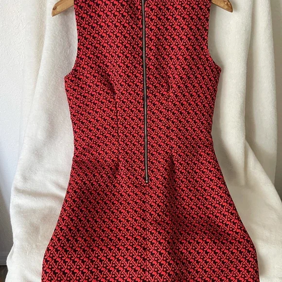 Sans Souci Dress Size Medium Burnt Orange and Black - Picture 5 of 8